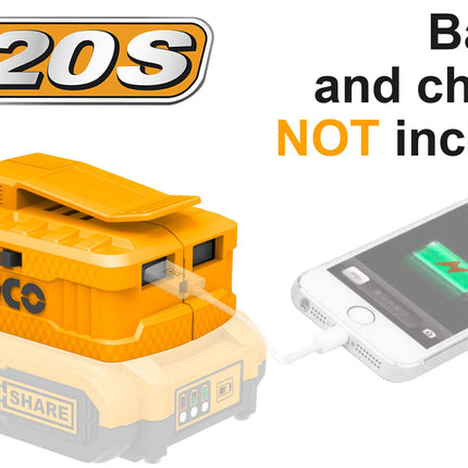 شاحن USB ليثيوم 20 فولت - انكو