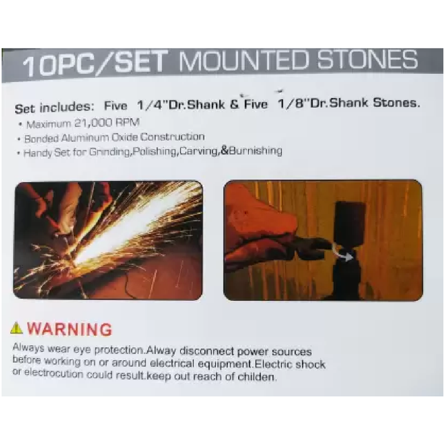 طقم احجار جلخ 10 قطع