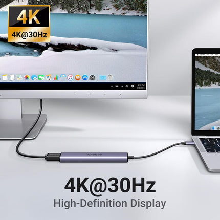 محول من USB-C إلى USB 3.0 بسرعة تصل إلى 5 جيجابت في الثانية + 2xUSB 2.0 بسرعة تصل إلى 480 ميجابت في الثانية + منفذ HDMI 
 + مدخل بي دي 100 وات / 15495