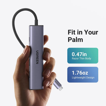 محول من USB-C إلى USB 3.0 بسرعة تصل إلى 5 جيجابت في الثانية + 2xUSB 2.0 بسرعة تصل إلى 480 ميجابت في الثانية + منفذ HDMI 
 + مدخل بي دي 100 وات / 15495