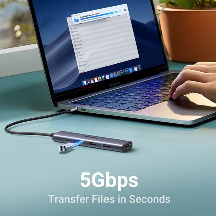 محول من USB-C إلى USB 3.0 بسرعة تصل إلى 5 جيجابت في الثانية + 2xUSB 2.0 بسرعة تصل إلى 480 ميجابت في الثانية + منفذ HDMI 
 + مدخل بي دي 100 وات / 15495