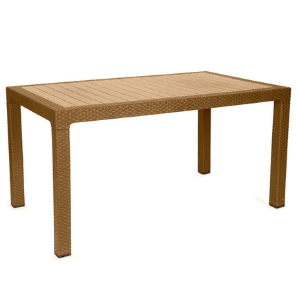 طاولة XL راتان بلاستيك أنيقة للمنزل والحديقة