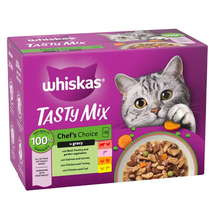 Whiskas Tasty Mix Chef Choice in Gravy 12x85g