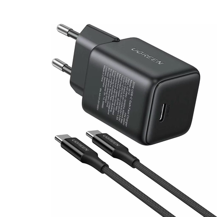 شاحن UGREEN السريع بقوة 30 واط بمنفذ USB-C بتقنية GaN (طقم) - متعدد الألوان / X513