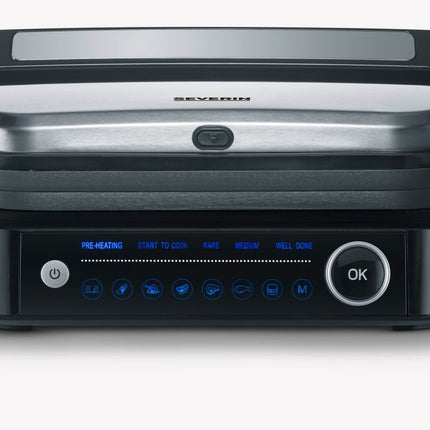 شواية سيفيرن بــ 7 برامج أوتوماتيكية، 1800 وات، أسود/فضي، KG 2395