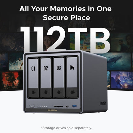 وحدة تخزين UGREEN المتصلة بالشبكة DX4800 Plus (بدون أقراص) EU / DXP4800 Plus / 35261