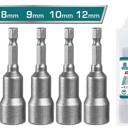 طقم مسامير مغناطيسية 6 قطع من توتال 6mm-12mm (TAC2765061) | قوة ودقة عالية