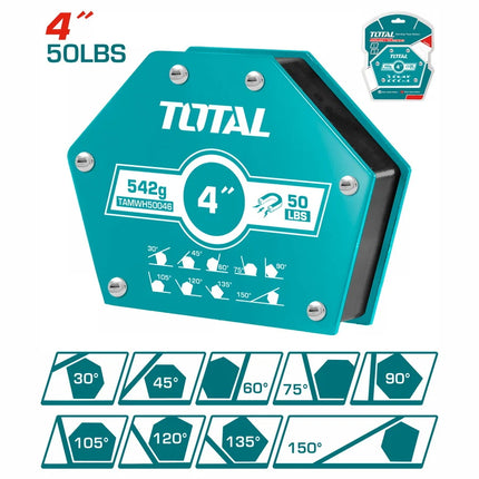 زاوية لحام مغناطيسية 4 إنش Total TAMWH50046