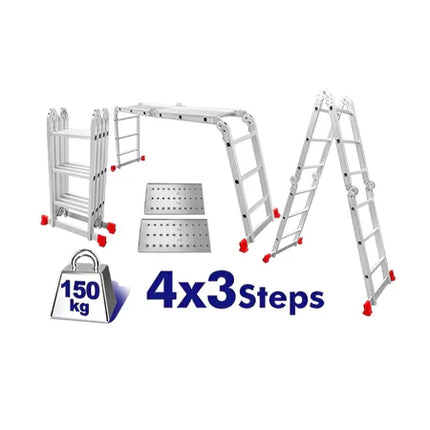 سلّم ألمنيوم طوي متعدد الاستخدام – 3×4   EMTOP ELAD4431