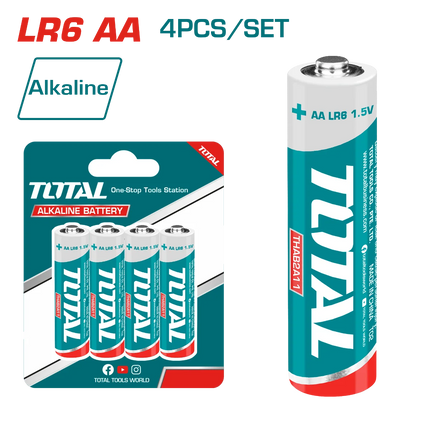 بطاريات قلوية AA – عدد 4 قطع Total THAB2A11