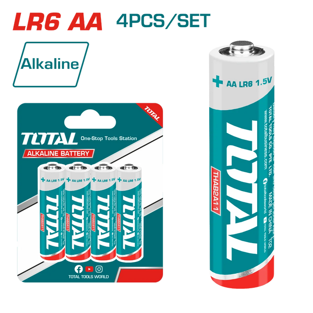 AA Alkaline Batteries - 4 pcs Total THAB2A11