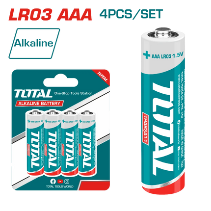 بطاريات قلوية – AAA – عدد4 قطع – Total THAB3A11