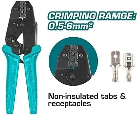 Total THCPC0506 Crimping Pliers 0.5-6mm 9 Inch - High Quality Wire Crimping Tool