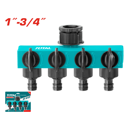 موصل خرطوم بلاستيكي بعدة مخارج 1″-3/4″ من توتال (THHC604101)