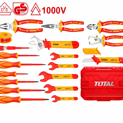 طقم عدة معزول 19 قطعة 1000 فولت Total THKITH1901