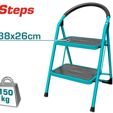 سلم TOTAL STEEL 2 درجات THLAD09021 – متين 150 كجم