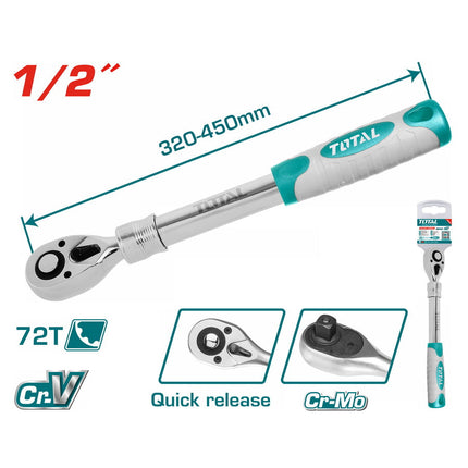 مفتاح ربط TOTAL 1/2″ قابل للتمديد | THT106128L