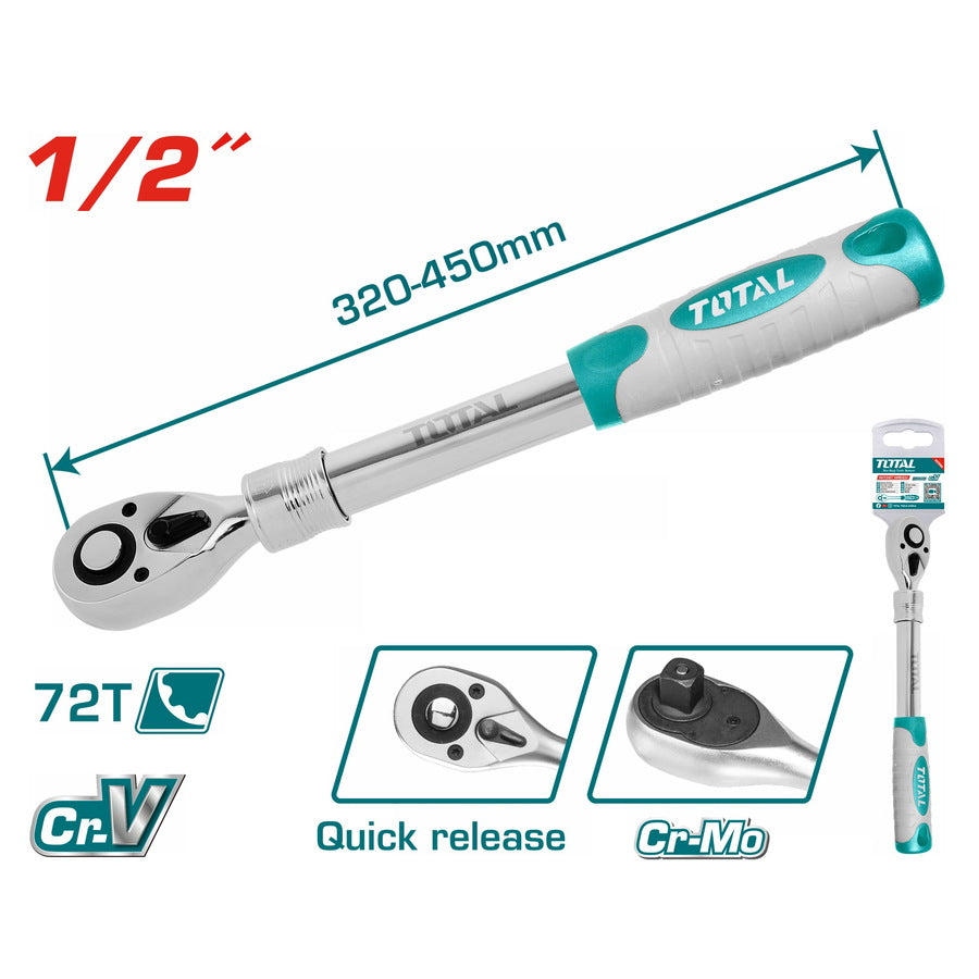 مفتاح ربط TOTAL 1/2″ قابل للتمديد | THT106128L | Total مفتاح ربط TOTAL 1/2″ قابل للتمديد | THT106128L | Total