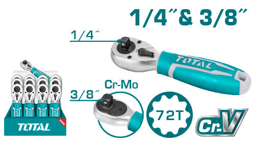 مقبض ربط Stubby TOTAL 1/4″ & 3/8″ | THT1061438 | Total