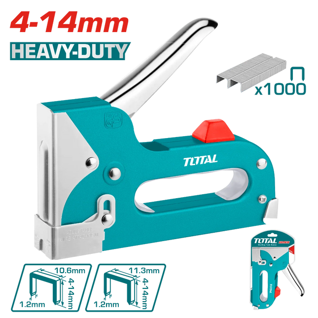 مكبس تنجيد 4-14 ملم مع كبسات – أداة تثبيت كلبسات عالية الجودة Total THT31142