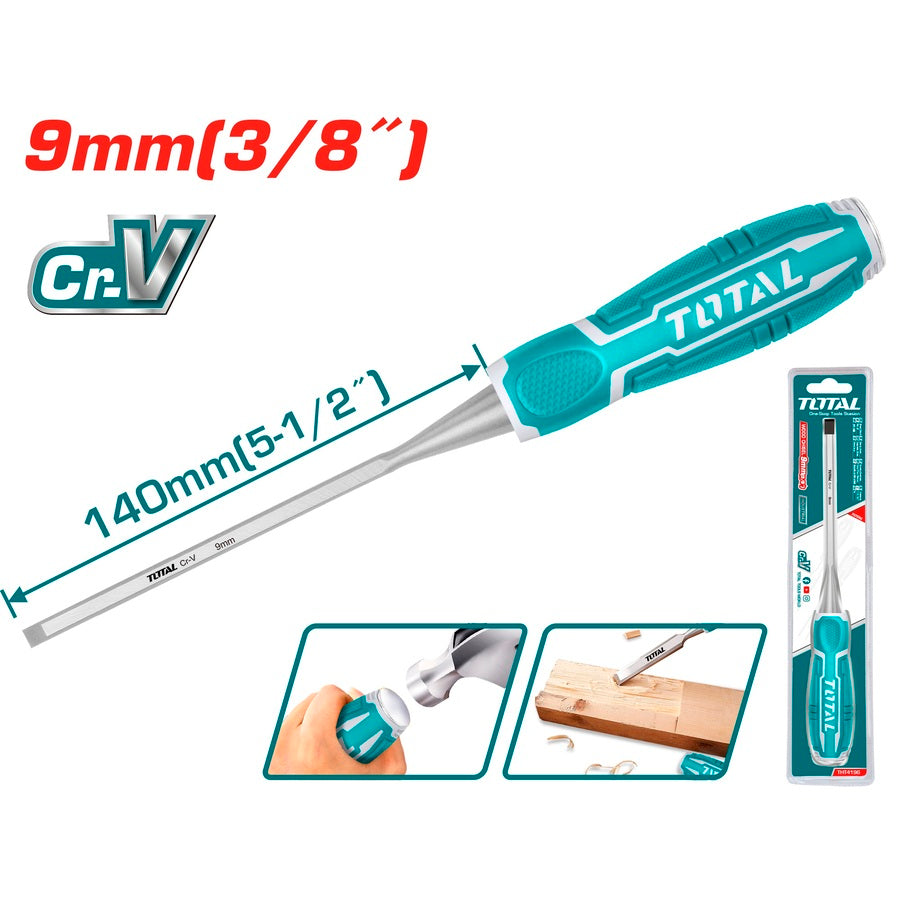 إزميل خشب 9×140مم من توتال (THT4196) – دقة ومتانة عالية | Total