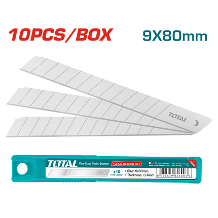 مجموعة شفرات توتال 9×80 ملم – 10 قطع للاستخدام المتعدد