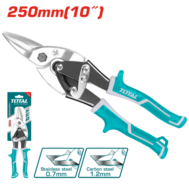 مقص صاج مستقيم 250ملم من توتال (THT522106)