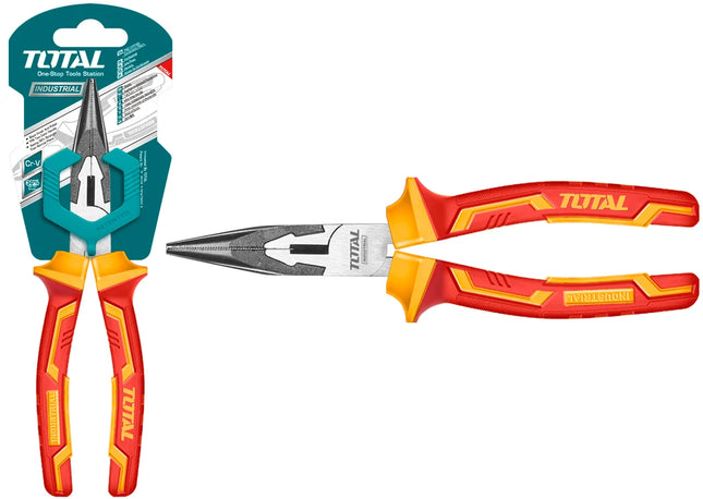 Total THTIP2381 Insulated Long Nose Pliers 8 Inch