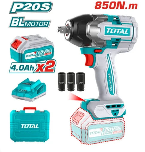 Total TIWLI2085 20V 850Nm Cordless Impact Wrench