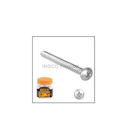 براغي سن صاج 35 * 19 مم 250 برغي، مقاومة للصدأ، رأس بان ومقبض فيليبس من INGCO