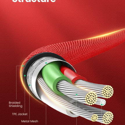 Ugreen USB-C 2.0 Male To USB-C 2.0 Male 3A Data Cable 1M/ 60186