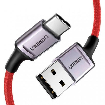 كيبل يوجرين USB 2.0 إلى تايب سي 6 أمبير من سبائك الألومنيوم 1 متر (أحمر) | 20527