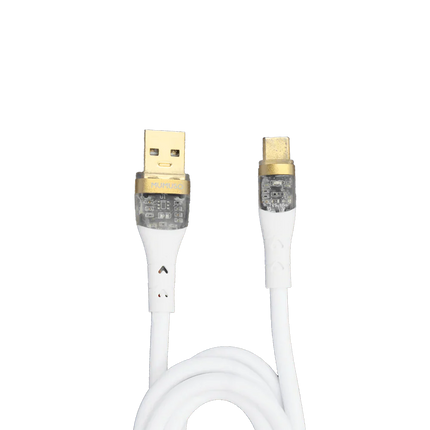 كابل USB من النوع C مع غلاف شفاف