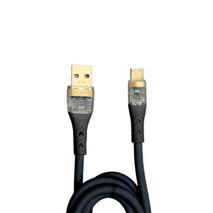 كابل USB من النوع C مع غلاف شفاف