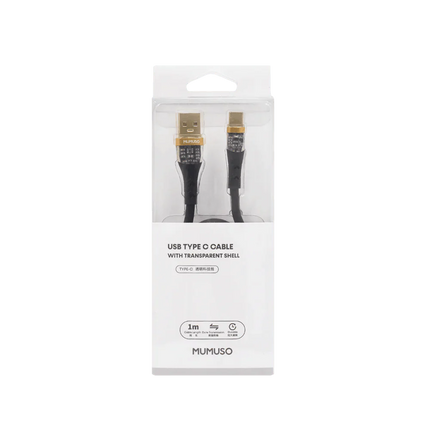 كابل USB من النوع C مع غلاف شفاف