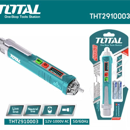 كاشف جهد التيار المتردد 12V~1000V من توتال – دقة وأمان عالي