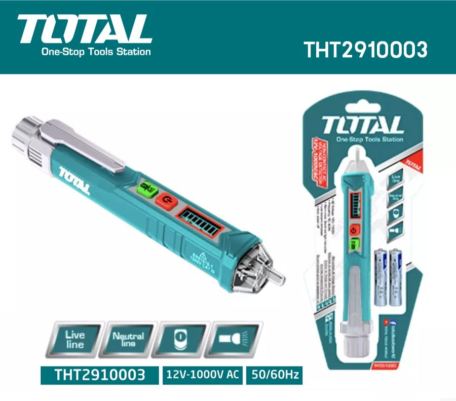 كاشف جهد التيار المتردد 12V~1000V من توتال – دقة وأمان عالي | Total كاشف جهد التيار المتردد 12V~1000V من توتال – دقة وأمان عالي | Total