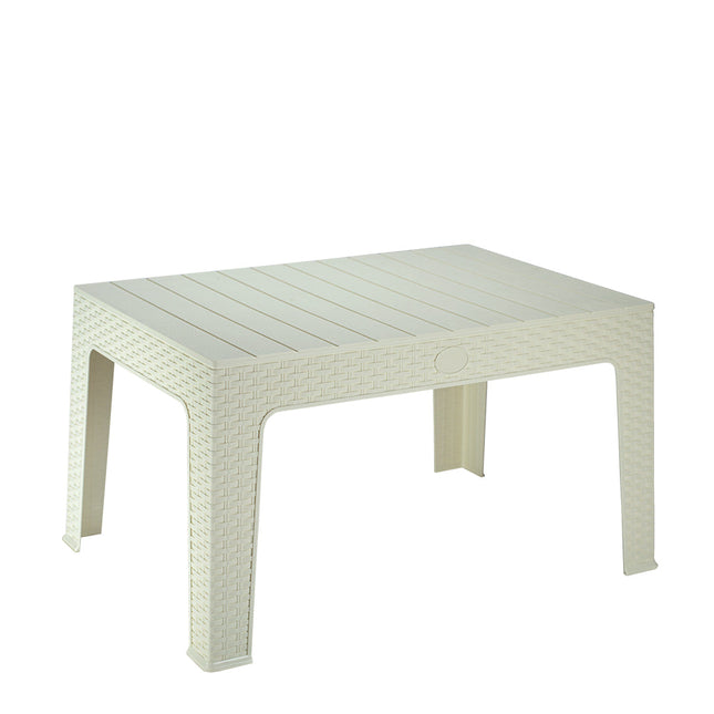 طربيزه هافانا راتان بلاستيكية بملمس خشابي – لأثاث الحدائق