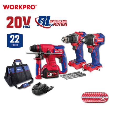 طقم شحن 3 قطع من وورك برو (WP500007)