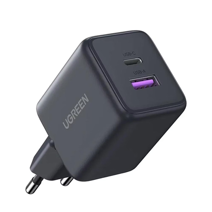 شاحن سريع UGREEN بقوة 30 واط، منفذين، بتقنية GaN، متعدد الألوان / X516