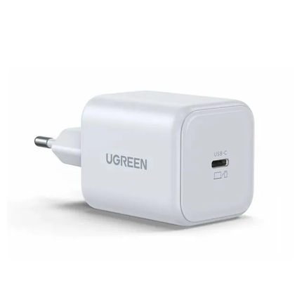 شاحن UGREEN السريع بقوة 45 واط بمنفذ USB-C بتقنية GaN، لون أبيض، إصدار الاتحاد الأوروبي / X524 - 65053