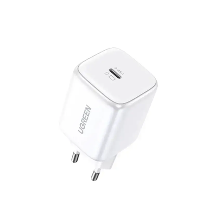 شاحن UGREEN السريع بقوة 45 واط بمنفذ USB-C بتقنية GaN، لون أبيض، إصدار الاتحاد الأوروبي / X524 - 65053
