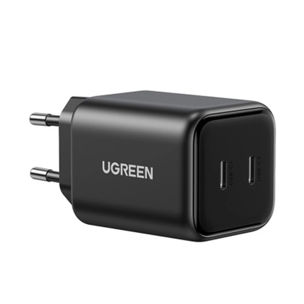 شاحن UGREEN سريع بتقنية GaN ثنائي المنافذ USB-C بقدرة 45 واط، متعدد الألوان (الاتحاد الأوروبي) / X526