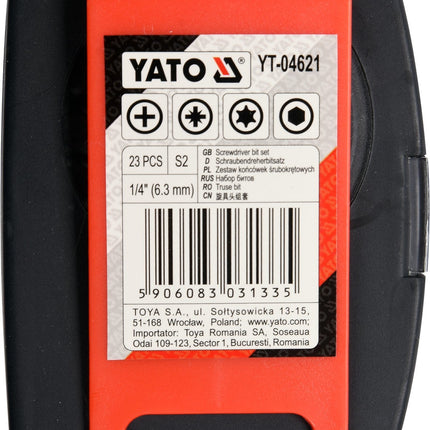 طقم راسيات براغي 23 قطعة ياتو