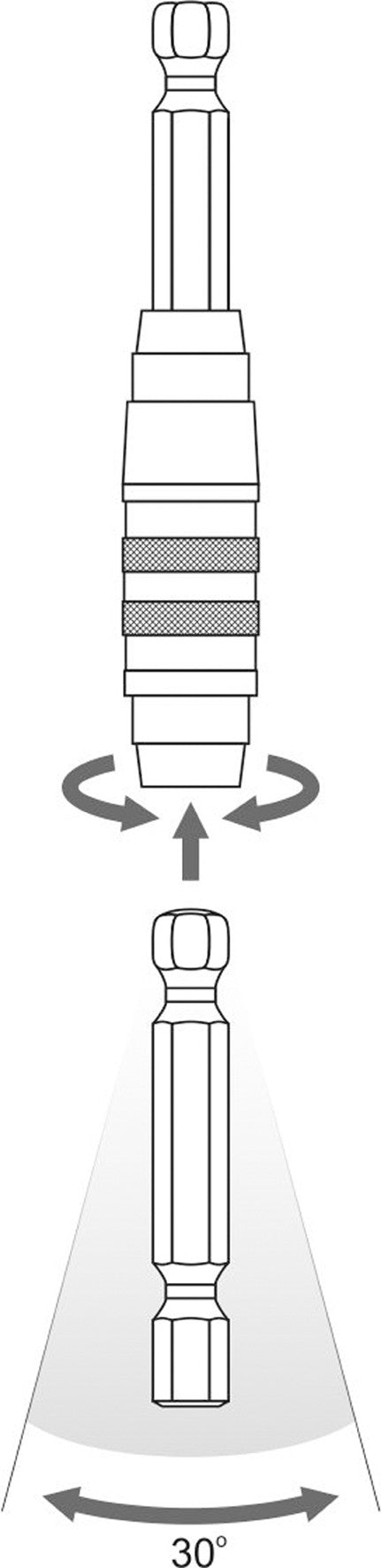 ادبتر راسيات زاوية 30 درجة متحرك - ياتو