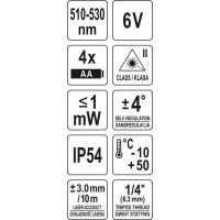 جهاز ليفل ليزري خضراء 5 خطوط من ياتو