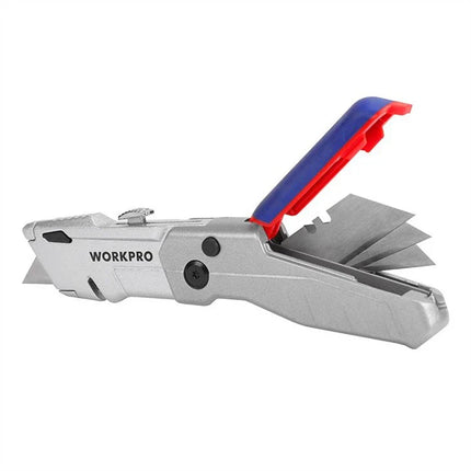 مشرط سجاد WORKPRO متعدد الاستخدامات من الألومنيوم القابل للطي والسحب | WP211011